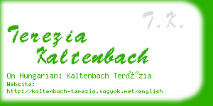 terezia kaltenbach business card